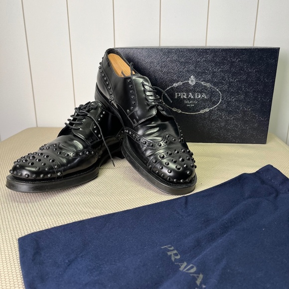 Prada Wingtip Oxford Shoes - Picture 1 of 6